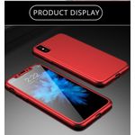 Laptop, Telefoane si Tablete - Telefoane mobile si accesorii - Accesorii Telefoane - Huse telefoane - Husa Full Cover 360° (fata + spate + folie sticla) iPhone X, Red - Infinity.ro
