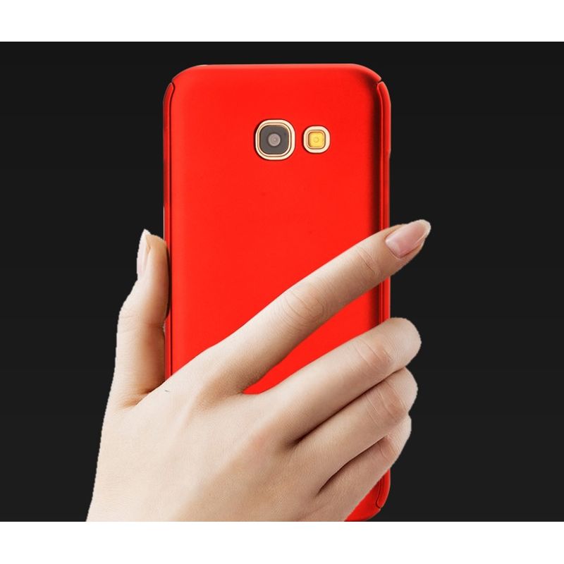 Laptop, Telefoane si Tablete - Telefoane mobile si accesorii - Accesorii Telefoane - Huse telefoane - Husa Full Cover 360° (fata + spate + folie sticla) pentru Samsung Galaxy A5 (2017), Rosu - Infinity.ro