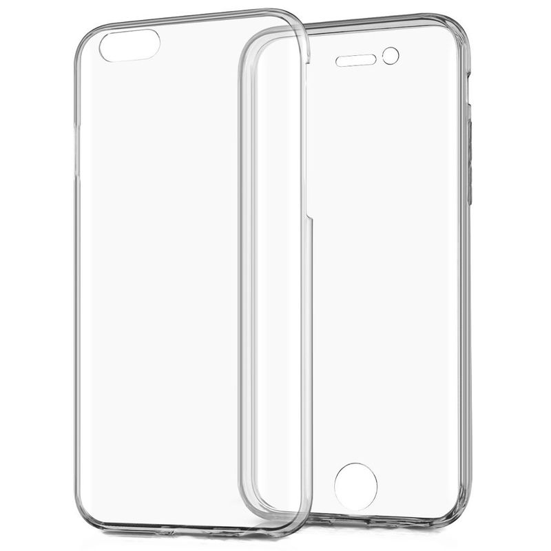 Laptop, Telefoane si Tablete - Telefoane mobile si accesorii - Accesorii Telefoane - Huse telefoane - Husa Full TPU 360° (fata + spate) pentru iPhone 6 / 6S, Transparent - Infinity.ro