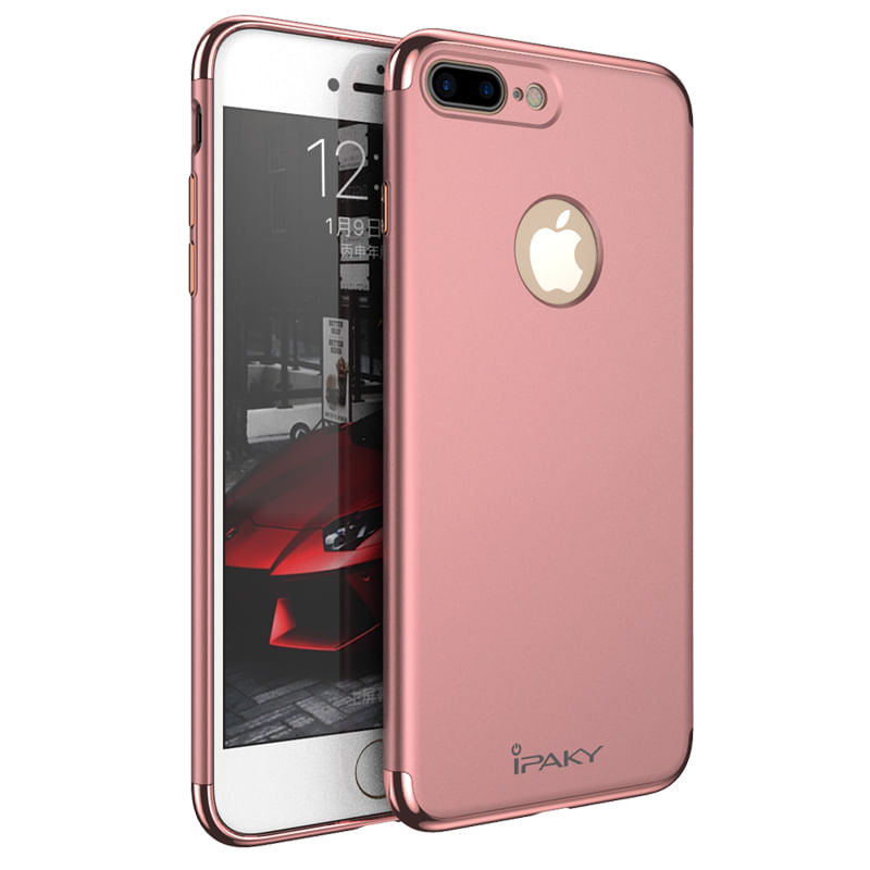 Laptop, Telefoane si Tablete - Telefoane mobile si accesorii - Accesorii Telefoane - Huse telefoane - Husa IPAKY Full Protection - Luxury Thin - iPhone 7 Plus (Rose Gold) - Infinity.ro