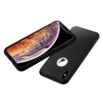 Laptop, Telefoane si Tablete - Telefoane mobile si accesorii - Accesorii Telefoane - Huse telefoane - Husa 360° Full Protection - pentru iPhone XS MAX - Negru - (fata + spate + folie de protectie din sticla) - Infinity.ro