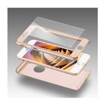 Laptop, Telefoane si Tablete - Telefoane mobile si accesorii - Accesorii Telefoane - Huse telefoane - Husa Iphone 7 Full Cover 360 + folie sticla, Gold - Infinity.ro