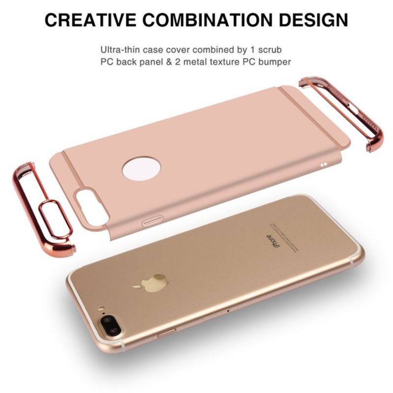Laptop, Telefoane si Tablete - Telefoane mobile si accesorii - Accesorii Telefoane - Huse telefoane - Husa telefon Apple Iphone 8 ofera protectie 3in1 Ultrasubtire Lux Rose Gold Matte - Infinity.ro