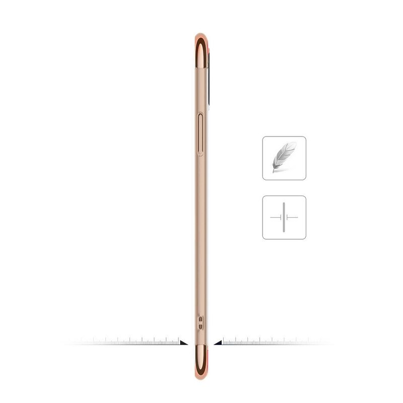 Laptop, Telefoane si Tablete - Telefoane mobile si accesorii - Accesorii Telefoane - Huse telefoane - Husa telefon Apple Iphone 8 ofera protectie 3in1 Ultrasubtire Lux Rose Gold Matte - Infinity.ro