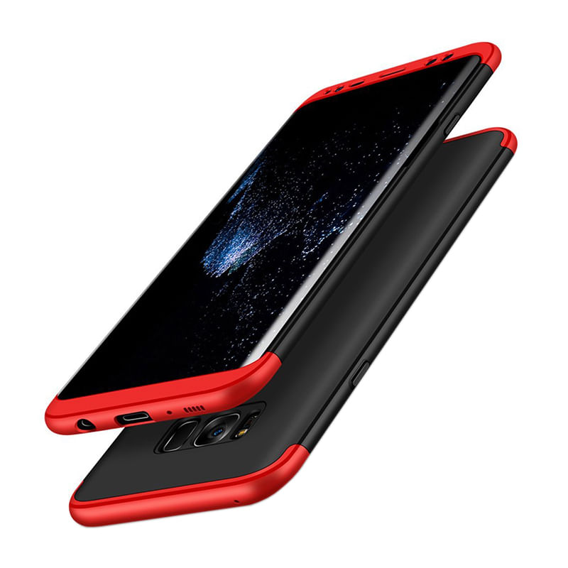 Laptop, Telefoane si Tablete - Telefoane mobile si accesorii - Accesorii Telefoane - Huse telefoane - Husa Samsung S8 GKK Full Cover 360 - Negru/Rosu - Infinity.ro