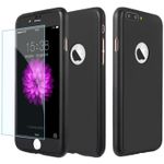 Laptop, Telefoane si Tablete - Telefoane mobile si accesorii - Accesorii Telefoane - Huse telefoane - Husa Full Cover 360° (fata + spate + geam sticla) pentru iPhone 8 Plus, Negru - Infinity.ro