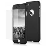 Laptop, Telefoane si Tablete - Telefoane mobile si accesorii - Accesorii Telefoane - Huse telefoane - Husa Iphone 5/5s Full Cover 360 + folie sticla, Negru - Infinity.ro