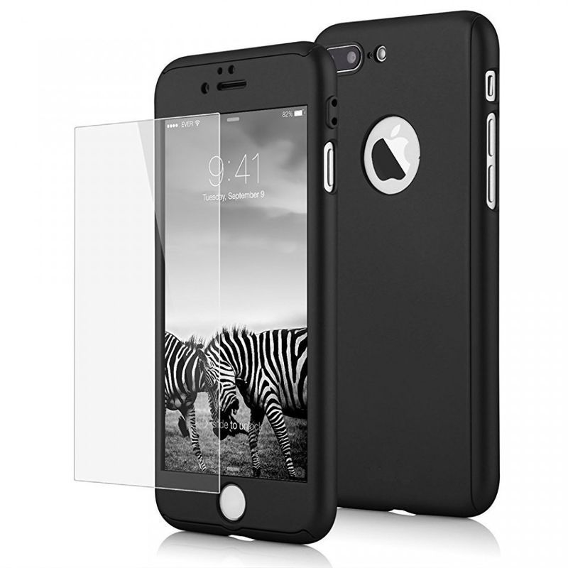 Laptop, Telefoane si Tablete - Telefoane mobile si accesorii - Accesorii Telefoane - Huse telefoane - Husa Iphone 5/5s Full Cover 360 + folie sticla, Negru - Infinity.ro