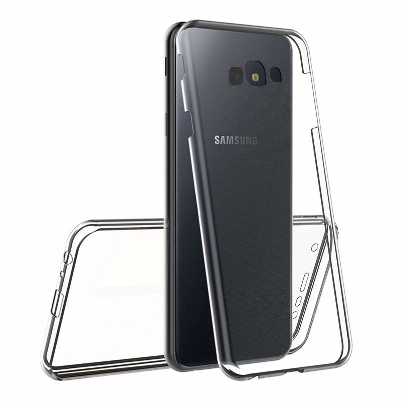 Laptop, Telefoane si Tablete - Telefoane mobile si accesorii - Accesorii Telefoane - Huse telefoane - Husa Full TPU 360° (fata + spate) pentru Samsung Galaxy J4 Plus (2018), Transparent - Infinity.ro