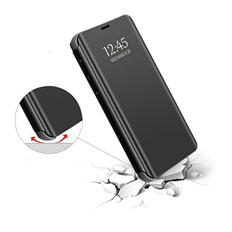 Laptop, Telefoane si Tablete - Telefoane mobile si accesorii - Accesorii Telefoane - Huse telefoane - Husa Protectie Toc Flip Cover Clear View Mirror compatibila cu Samsung Galaxy S10 Plus Negru - Infinity.ro