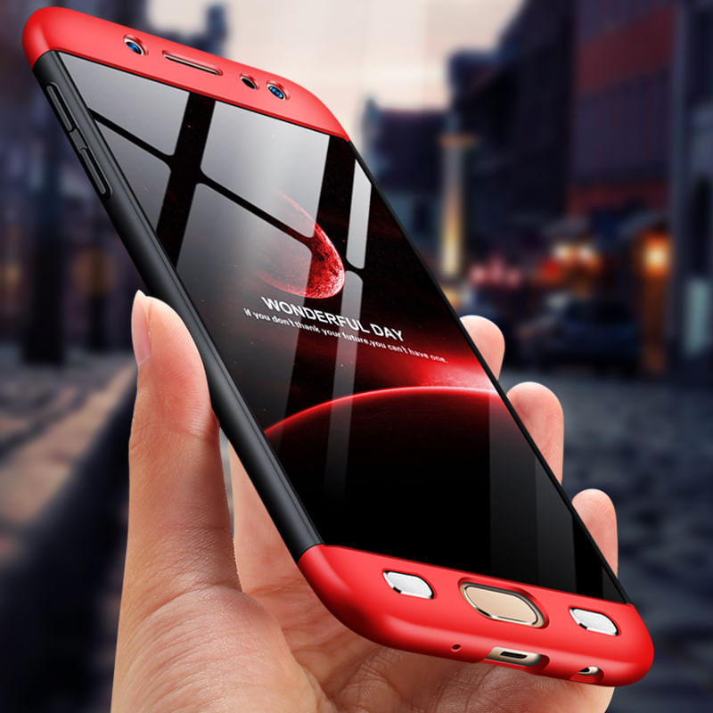 Laptop, Telefoane si Tablete - Telefoane mobile si accesorii - Accesorii Telefoane - Huse telefoane - Husa Full Cover 360 GKK Samsung Galaxy J3 2017 J330, J3 Pro 2017 - Negru-Rosu - Infinity.ro