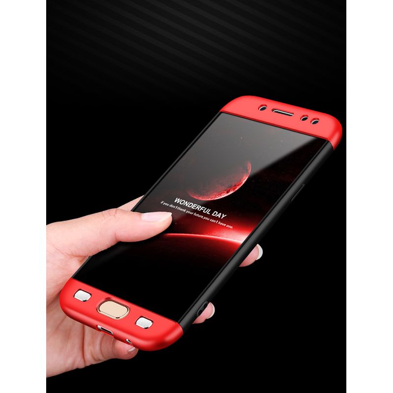 Laptop, Telefoane si Tablete - Telefoane mobile si accesorii - Accesorii Telefoane - Huse telefoane - Husa Full Cover 360 GKK Samsung Galaxy J3 2017 J330, J3 Pro 2017 - Negru-Rosu - Infinity.ro