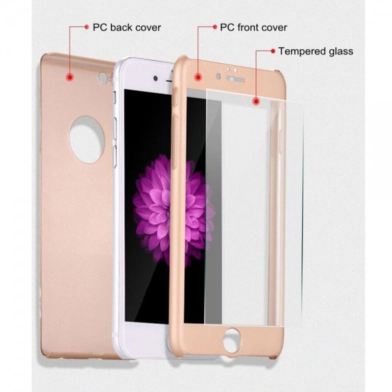 Laptop, Telefoane si Tablete - Telefoane mobile si accesorii - Accesorii Telefoane - Huse telefoane - Husa MyStyle Fullbody Rose-Gold Apple iPhone 7 acoperire completa 360 grade cu folie de sticla gratis - Infinity.ro