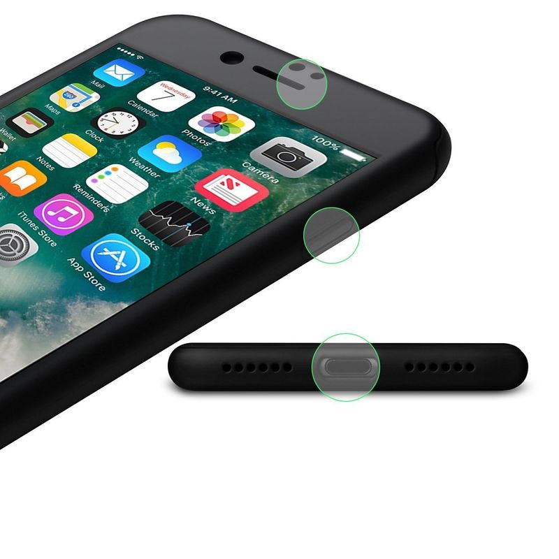 Laptop, Telefoane si Tablete - Telefoane mobile si accesorii - Accesorii Telefoane - Huse telefoane - Husa Apple Iphone 7 Ipaky Full Cover 360 Negru + Folie de protectie - Infinity.ro