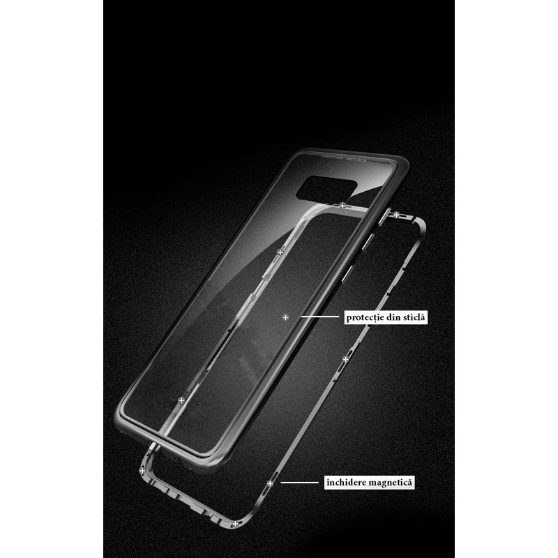 Laptop, Telefoane si Tablete - Telefoane mobile si accesorii - Accesorii Telefoane - Huse telefoane - Husa 360° Magnetic Protection - Samsung Galaxy S8 Plus - Negru - Infinity.ro