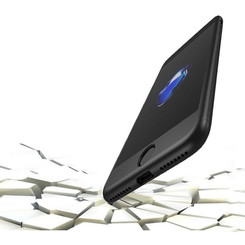 Laptop, Telefoane si Tablete - Telefoane mobile si accesorii - Accesorii Telefoane - Huse telefoane - Husa Apple Iphone 7 Ipaky Full Cover 360 Negru + Folie de protectie - Infinity.ro
