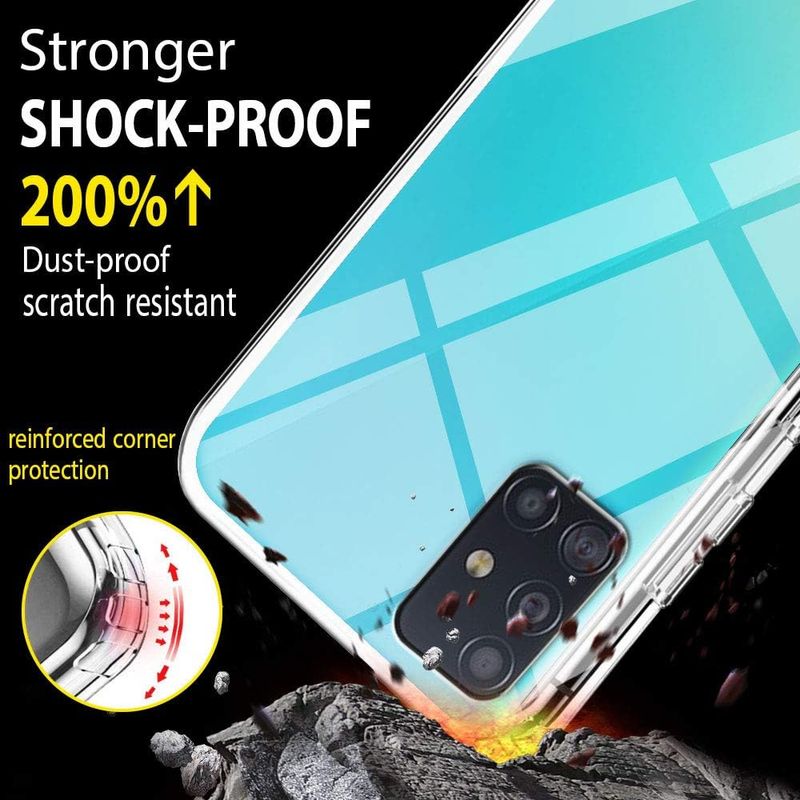 Laptop, Telefoane si Tablete - Telefoane mobile si accesorii - Accesorii Telefoane - Huse telefoane - Husa fata spate, TPU/Policarbonat, Compatibil Samsung Galaxy A52/A52 5G/Samsung A52S 5G, Transparent - Infinity.ro