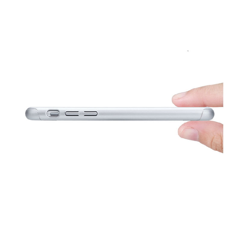 Laptop, Telefoane si Tablete - Telefoane mobile si accesorii - Accesorii Telefoane - Huse telefoane - Husa Ipaky Iphone 6/6S Full Cover 360 + folie sticla, Silver - Infinity.ro