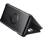 Laptop, Telefoane si Tablete - Telefoane mobile si accesorii - Accesorii Telefoane - Huse telefoane - Husa Protectie Flip Cover, oglinda, Mirror, Stand, compatibila cu Samsung Galaxy S9, negru - Infinity.ro