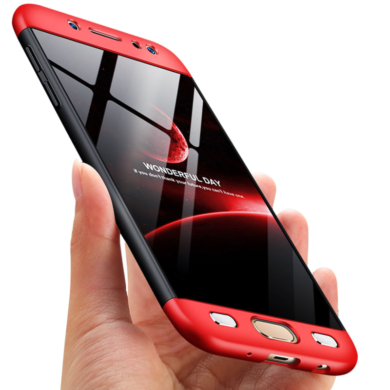 Laptop, Telefoane si Tablete - Telefoane mobile si accesorii - Accesorii Telefoane - Huse telefoane - Husa Full Cover 360 GKK Samsung Galaxy J3 2017 J330, J3 Pro 2017 - Negru-Rosu - Infinity.ro