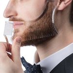 Ingrijire personala si Cosmetice - Ingrijire personala - Ingrijire par - Produse ingrijire barba si mustata - Pieptene Contur Barba & Mustata MyStyle® PRO / Sablon pentru Barba & Mustata ca la Salon - Transparent - Infinity.ro