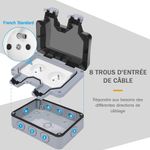 Casa si Gradina - Electrice - Prize - Priza electrica dubla, PC, IP66, Gri - Infinity.ro