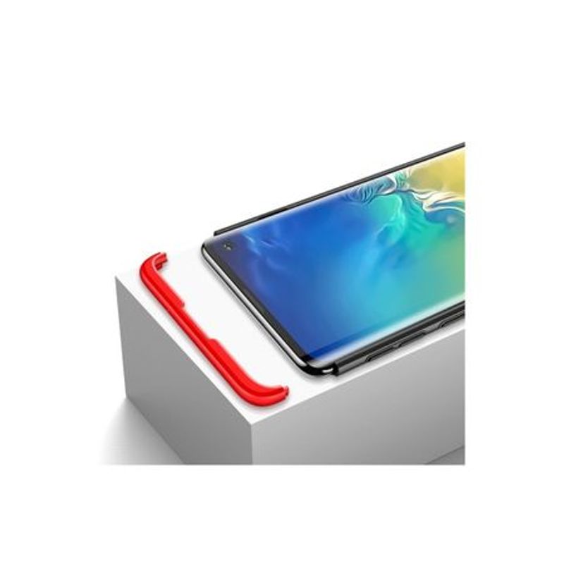 Laptop, Telefoane si Tablete - Telefoane mobile si accesorii - Accesorii Telefoane - Huse telefoane - Carcasa Samsung Galaxy S10 Plus, MyStyle, 360° 3in1 Negru-Rosu - Infinity.ro