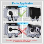 Casa si Gradina - Electrice - Prize - Priza electrica dubla, PC, IP66, Gri - Infinity.ro