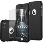Laptop, Telefoane si Tablete - Telefoane mobile si accesorii - Accesorii Telefoane - Huse telefoane - Husa telefon Iphone 6/6S Plus ofera protectie 360° Ultrasubtire + Folie Sticla Securizata - Black - Infinity.ro