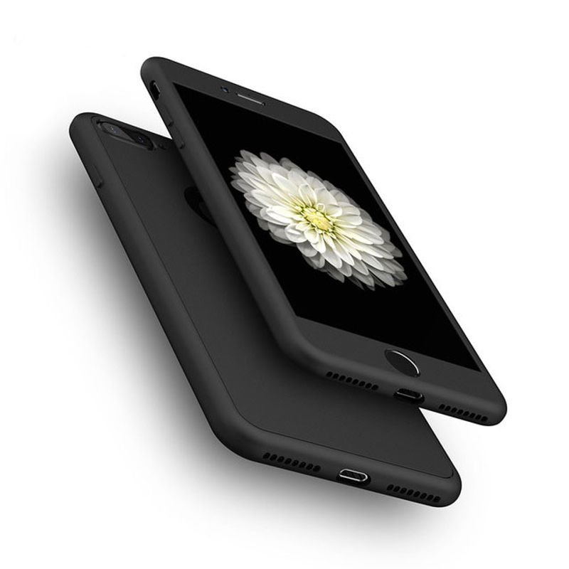 Laptop, Telefoane si Tablete - Telefoane mobile si accesorii - Accesorii Telefoane - Huse telefoane - Husa telefon Iphone 6/6S Plus ofera protectie 360° Ultrasubtire + Folie Sticla Securizata - Black - Infinity.ro