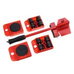 Casa si Gradina - Mobilier - Feronerie si accesorii mobila - Set parghie de ridicare si 4 suporti cu roti, rosu, 350 kg max - Infinity.ro