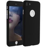 Laptop, Telefoane si Tablete - Telefoane mobile si accesorii - Accesorii Telefoane - Huse telefoane - Husa Full Cover 360° (fata + spate + geam sticla) pentru Apple iPhone 8, negru - Infinity.ro