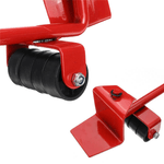 Casa si Gradina - Mobilier - Feronerie si accesorii mobila - Kit pentru transportat mobila SYNO, 5 piese, cu role, Maximul de greutate 150kg, Rosu - Infinity.ro