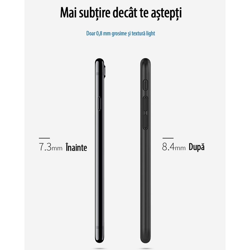 Laptop, Telefoane si Tablete - Telefoane mobile si accesorii - Accesorii Telefoane - Huse telefoane - Huse 360 de grade pentru iPhone 7 Plus, Htphone - Full Body, Negru - Infinity.ro