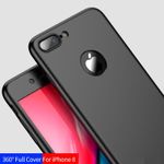 Laptop, Telefoane si Tablete - Telefoane mobile si accesorii - Accesorii Telefoane - Huse telefoane - Husa Ipaky Iphone 8 Full Cover 360 + folie sticla securizata, Negru - Infinity.ro