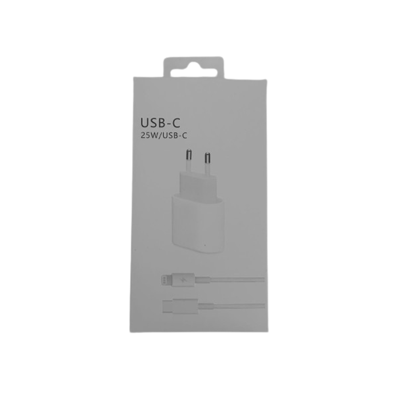 Laptop, Telefoane si Tablete - Telefoane mobile si accesorii - Accesorii Telefoane - Incarcatoare telefoane - Incarcator Lightning cu Adaptor 25W USB-C Compatibil cu Iphone 12/12Pro/12 Pro Max, 13/13Pro/14/14Pro, Alb - Infinity.ro