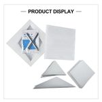 Casa si Gradina - Decoratiuni - Oglinzi - Set 58 Oglinzi Acrilice Diamant Romb Sticker Auto-Adeziv Decorativ pentru Baie Living si Bucatarie 100x100 cm - Infinity.ro