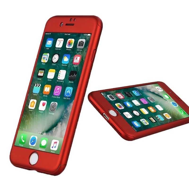 Laptop, Telefoane si Tablete - Telefoane mobile si accesorii - Accesorii Telefoane - Huse telefoane - Husa iPaky Dynamite Originala IPhone 8 Full Cover 360 + folie sticla, Rosu - Infinity.ro