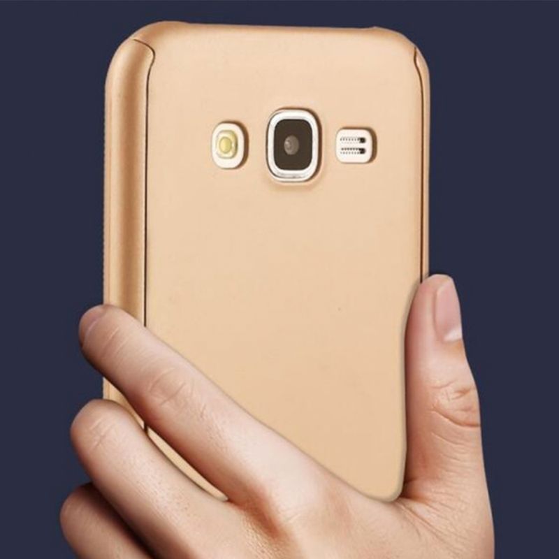 Laptop, Telefoane si Tablete - Telefoane mobile si accesorii - Accesorii Telefoane - Huse telefoane - Huse hard 360 de grade pentru Samsung J5, J500, Full Body, Gold - Infinity.ro