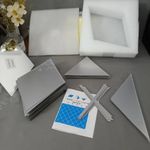 Casa si Gradina - Decoratiuni - Oglinzi - Set 58 Oglinzi Acrilice Diamant Romb Sticker Auto-Adeziv Decorativ pentru Baie Living si Bucatarie 100x100 cm - Infinity.ro