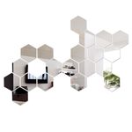 Casa si Gradina - Decoratiuni - Oglinzi - Set Oglinzi Decorative Acrilice Design Hexagon Silver XXL Size - MyStyle® Luxury Home 6 bucatI - Infinity.ro
