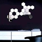 Casa si Gradina - Decoratiuni - Oglinzi - Set Oglinzi Decorative Acrilice Design Hexagon Silver XXL Size - MyStyle® Luxury Home 6 bucatI - Infinity.ro