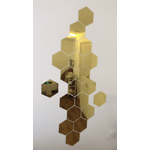 Casa si Gradina - Decoratiuni - Oglinzi - SET Oglinzi Decorative Acrilice Design Hexagon Gold - MyStyle Luxury Home 24 bucati/set - Infinity.ro
