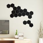 Casa si Gradina - Decoratiuni - Oglinzi - Set Oglinzi Decorative Hexagon M Black Luxury Home 12 bucati - Infinity.ro