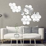 Casa si Gradina - Decoratiuni - Oglinzi - Set Oglinzi Design Hexagon - Oglinzi Decorative Acrilice Silver MyStyle Luxury Home 10 bucati/set 12-14 cm - Infinity.ro