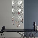 Casa si Gradina - Decoratiuni - Oglinzi - Set Oglinzi Design Patrat 4/4 cm - Decorative Acrilice Silver 500 bucati/set - Infinity.ro