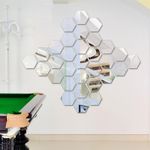Casa si Gradina - Decoratiuni - Oglinzi - Set Oglinzi Design Hexagon - Oglinzi Decorative Acrilice Silver MyStyle Luxury Home 10 bucati/set 12-14 cm - Infinity.ro