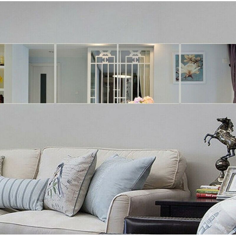 Casa si Gradina - Decoratiuni - Oglinzi - Set Oglinzi Design Patrat Silver MyStyle - Oglinzi Decorative Acrilice Cristal - Diamant - Luxury Home 9 bucati/set - Infinity.ro