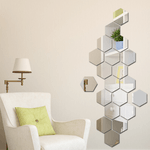 Casa si Gradina - Decoratiuni - Oglinzi - Set Oglinzi Design Hexagon - Oglinzi Decorative Acrilice Cristal - Diamant - MyStyle Luxury Home 10 bucati/set - Infinity.ro