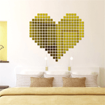 Casa si Gradina - Decoratiuni - Oglinzi - Set Oglinzi Design Patrat 4/4 cm - Oglinzi Decorative Acrilice GOLD MyStyle Luxury Home 100 bucati/set - Infinity.ro